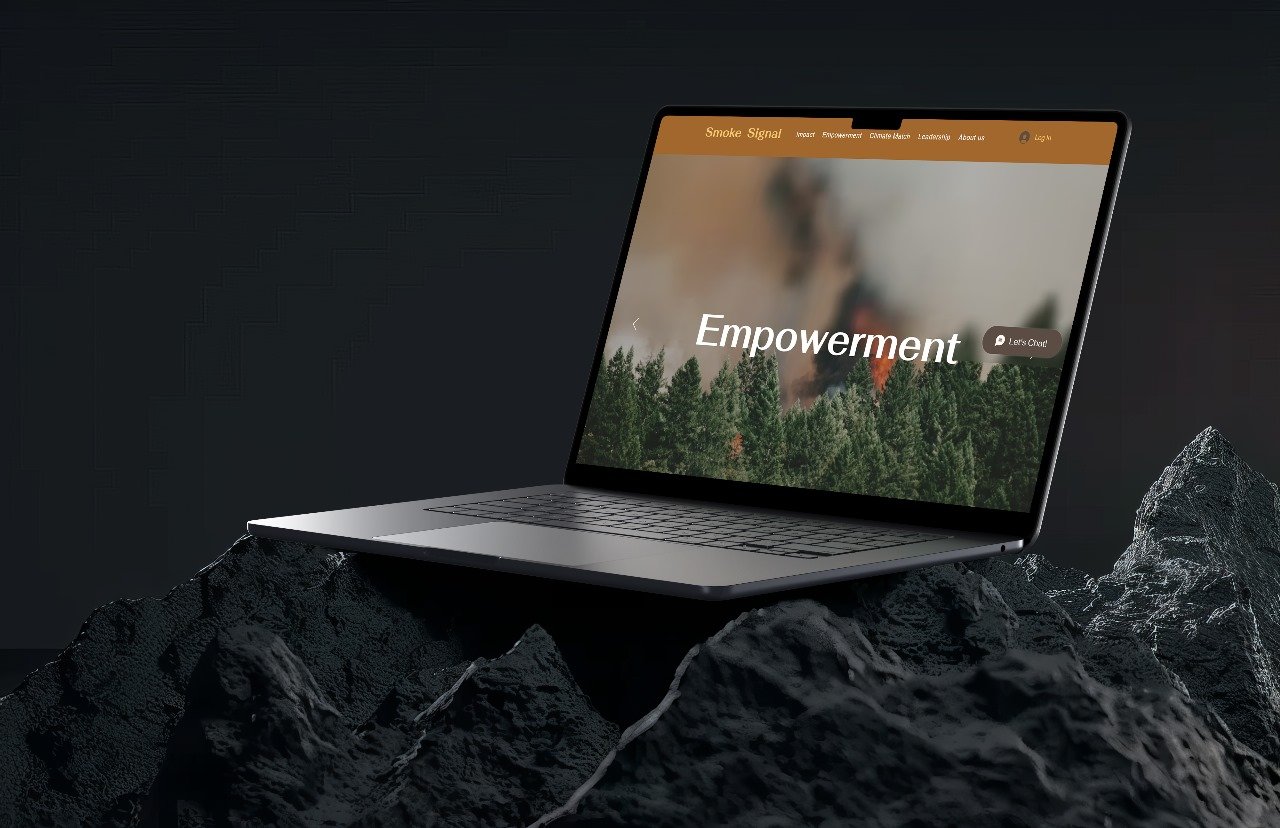 Smoke Signal website — wildfire and climate action nonprofit homepage